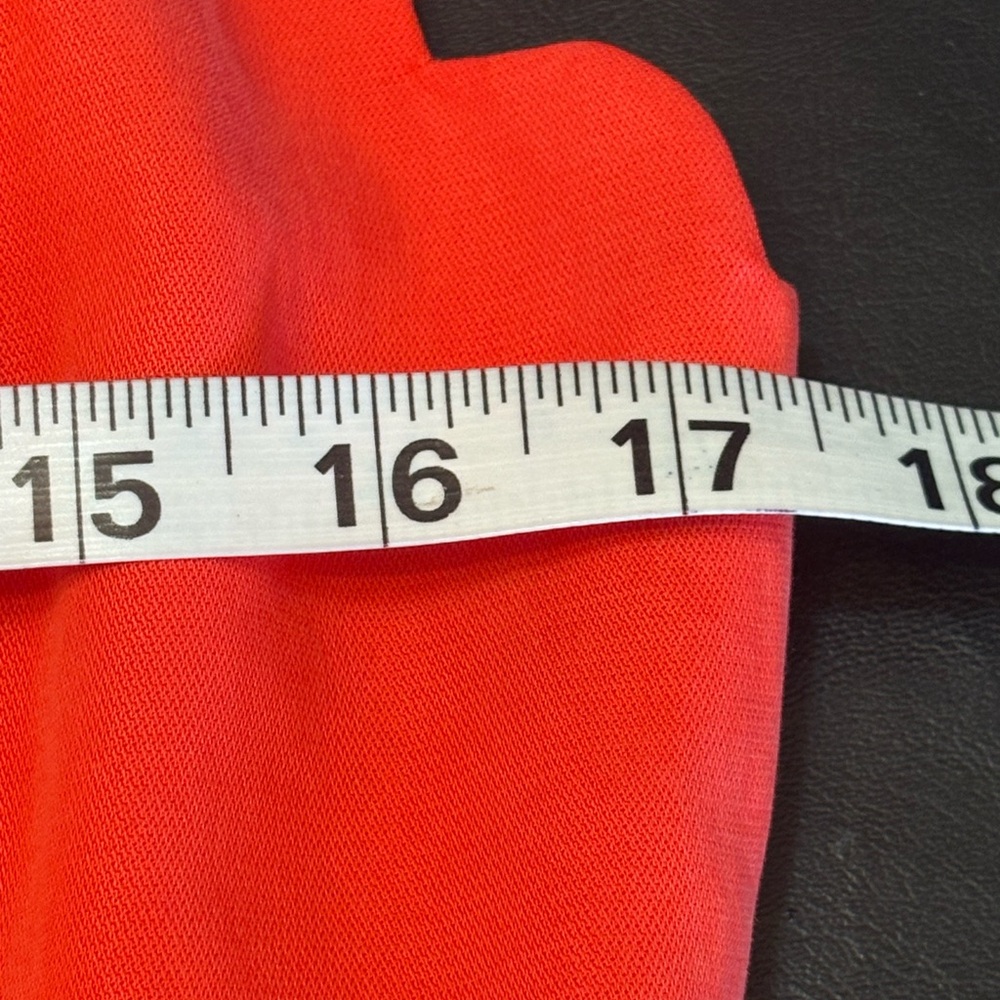 1901 Saucy Red Scalloped Linen Blend Midi Dress size Large NWT - Picture 11 of 15